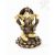 Ganesha lótuszon réz szobor, arany-bronz - 6 cm