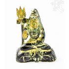 Shiva réz szobor, arany és sötétzöld - 7 cm