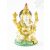 Ganesha réz szobor, fehér-arany és színes - 12 cm