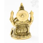 Ganesha réz szobor, matt sárga - 12 cm