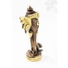 Ganesha absztrakt réz szobor, arany-bronz - 12 cm