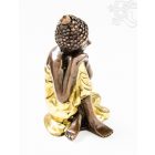 Gondolkodó Buddha, réz, arany-bronz - 16 cm