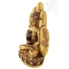 Áldó Buddha kézben csont színű - 16 cm