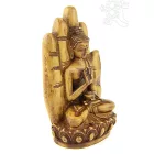 Áldó Buddha kézben csont színű - 16 cm