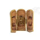 Nyitható Buddha oltár csont színű - 13 cm