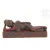 Fekvő Buddha vörös színű rezin szobor - 11 cm
