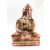 Amitabha Buddha fa faragott szobor, vörös-arany - 30 cm