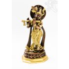 Krishna réz szobor, arany - bronz - 25 cm
