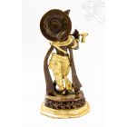 Krishna réz szobor, arany - bronz - 25 cm