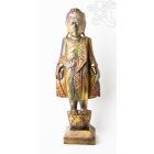 Álló Buddha fa faragott szobor - 55 cm