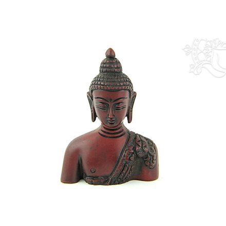 Buddha mellplasztika vörös színű - 10 cm