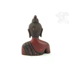Buddha mellplasztika vörös színű - 10 cm