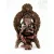 Ganesha trónon, vörös színű rezin szobor - 16 cm