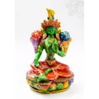 Zöld Tara agyag szobor - 24 cm