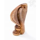 Kobra fa faragott szobor - 15 cm