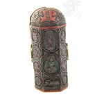 Nyitható Buddha oltár vörös színű - 13 cm