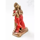 Radha Krishna színes rezin szobor - 20 cm