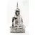 Shakyamuni Buddha fa faragott szobor, mosott fehér színű - 60 cm