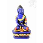 Amitabha Buddha kézzel festett rezin szobor - 9 cm