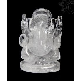 Ganesha hegyikristály szobor - 10 cm