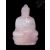 Buddha rózsakvarc kristály szobor - 12 cm