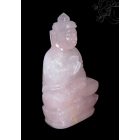 Buddha rózsakvarc kristály szobor - 12 cm