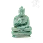 Buddha zöld jáde kristály szobor - 12 cm
