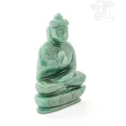 Buddha zöld jáde kristály szobor - 12 cm