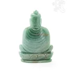 Buddha zöld jáde kristály szobor - 12 cm