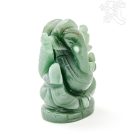 Ganesha zöld jáde kristály szobor - 10 cm