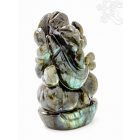 Ganesha labradorit kristály szobor - 10 cm