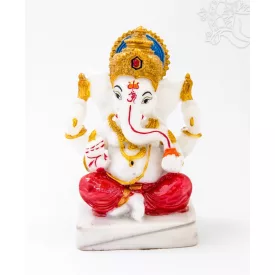 Ganesha színes rezin szobor - 16 cm