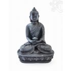 Amitabha Buddha fekete rezin szobor - 13,5 cm