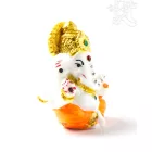 Ganesha színes rezin szobor, köves - 6 cm