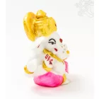 Ganesha színes rezin szobor, köves - 6 cm