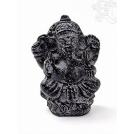 Ganesha láva kő szobor - 12 cm