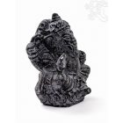 Ganesha láva kő szobor - 12 cm
