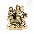Shiva család réz szobor, matt sárga - 11 cm