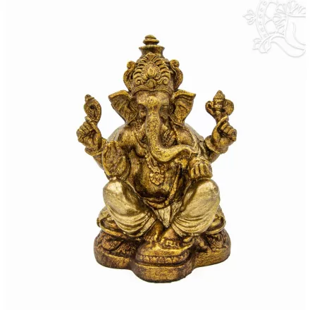 Ganesha színes rezin szobor - 17 cm