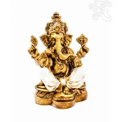 Ganesha színes rezin szobor - 17 cm