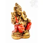 Ganesha színes rezin szobor - 17 cm