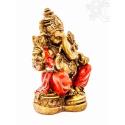 Ganesha színes rezin szobor - 17 cm