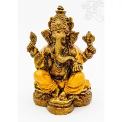 Ganesha színes rezin szobor - 17 cm