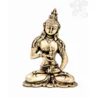 Vajrasattva réz szobor, matt sárga - 17 cm
