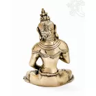 Vajrasattva réz szobor, matt sárga - 17 cm