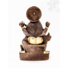 Sarasvati réz szobor, arany-bronz - 19 cm