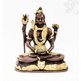 Shiva réz szobor, arany-bronz- 20 cm