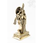 Radha Krishna réz szobor, matt sárga - 22 cm