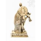 Radha Krishna réz szobor, matt sárga - 22 cm