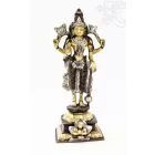 Vishnu réz szobor, arany-ezüst-bronz - 22 cm